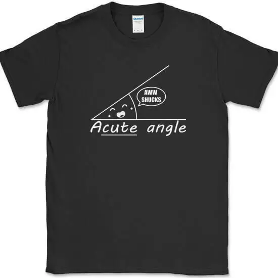 Acute Angle T-Shirt Funny Math Cute Humor Gift Joke Novelty Tee Anime Graphic T-shirts Y2K Tops New Arrival Unisex Summer