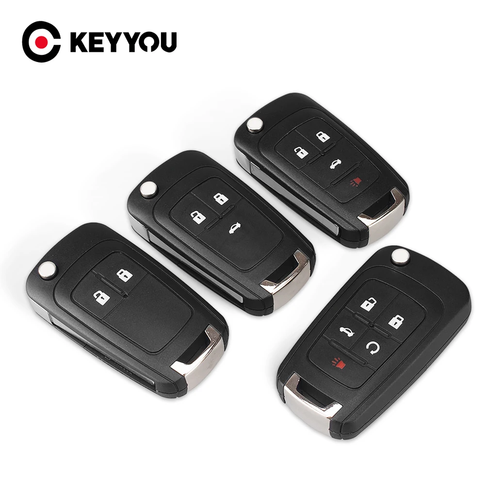 KEYYOU 2/3/4 Buttons Remote Car Flip Folding Key Shell Cover Case Replacement For Opel Vauxhall Insignia Astra J Zafira C Mokka