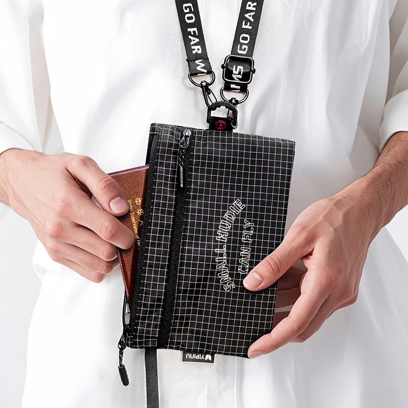 

Сумка-кошелек через плечо RFID, дорожная шейная сумка с несколькими карманами для паспорта, карточек, ключей и наличных, подходит для мужчин и женщин