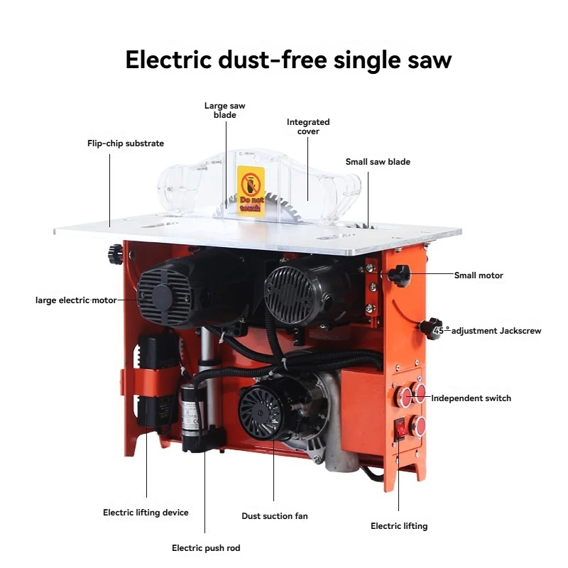 

Dust Free Saw, Dust Free Mother Saw Woodworking Push Table Mother Saw Brushless Silent Saw