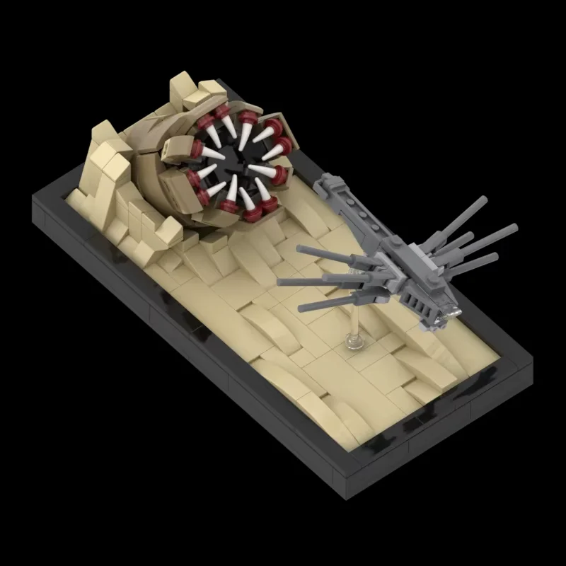 Star Movie Modello MOC Mattoni da costruzione Dune Sandworm Attacco Diorama Tecnologia Blocchi modulari Regalo Giocattolo di Natale Set fai da te Assemblaggio