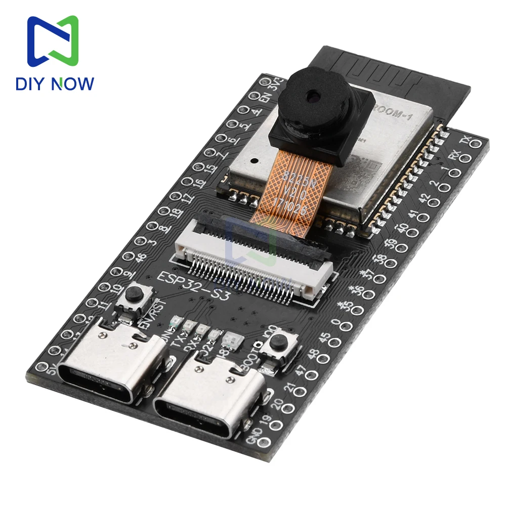 ESP32 S3 CAM Papan Pengembangan ESP32-S3 N16R8 Dual TYPE-C OV2640/OV5640 Kamera WiFi Bluetooth Modul Bawaan