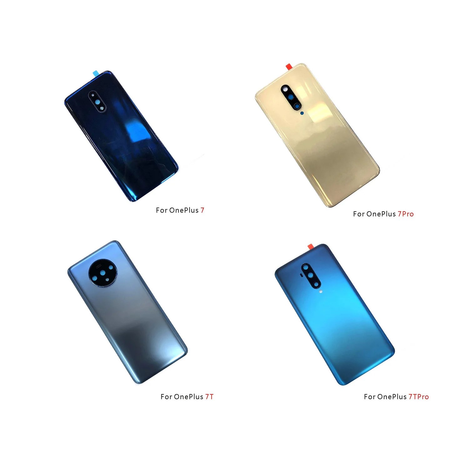 

New For Oneplus 7 7Pro 1+ 7T 7TPro Battery Back Cover Housing Rear Door Case Replace Battery Cover With Camera Lens