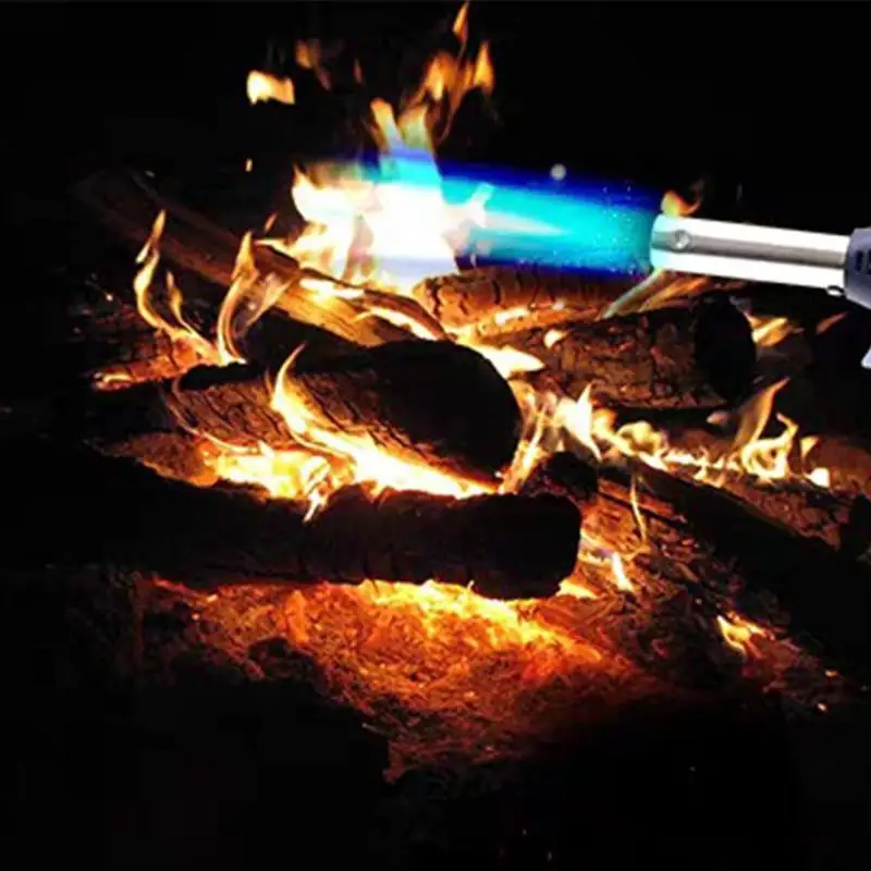 BBQ Welding Gas Torch Flame Gun Burner Nozzle Flamethrower Butane Burner Outdoor Camping Brazing Torch Kitchen Cooking Burner