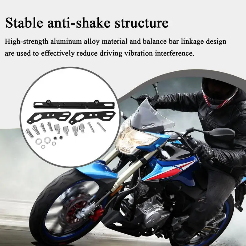 

Motorcycle Handlebar Extension Motorcycle Mirror Seat Crossing Bar Lightweight Multifunctional Bike Accessories For Daily