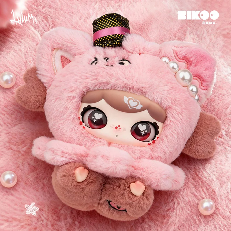 かわいいルルミピンクベルベットハートディプロマットバックパックアクセサリーコレクションモデルミステリアスボックスかわいい漫画クリエイティブデザインおもちゃ