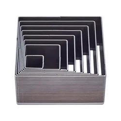 8pcs Die Punch Cutter, 10.5-51mm Hollow Punching Tool High Carbon Steel Die Cutter Square Leather Cutting Die for Leather Crafts