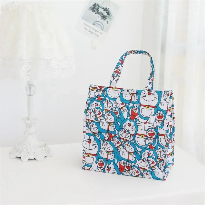 

Doraemon insulation lunch box bag girl boy cartoon folding handbag picnic cold bag