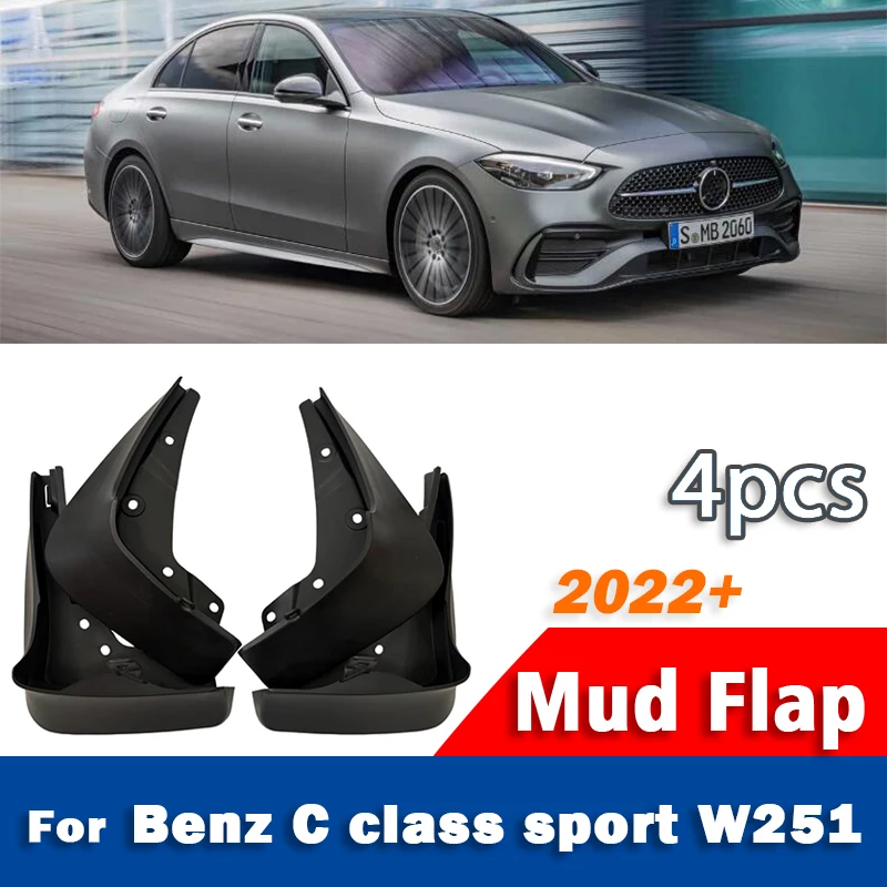FOR Benz C class sport W206 Mudguard Mudflaps Fender Mud Flap Guards Splash Mudguards Car Accessories 1 set 4pcs 2022 2023-now