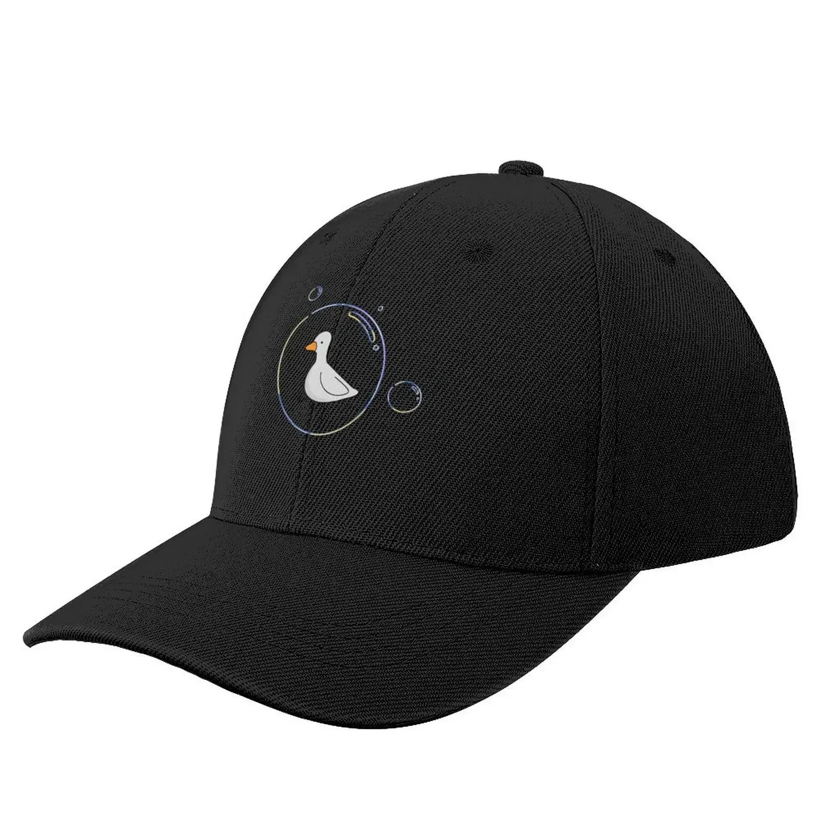 

Duck in Bubble Baseball Cap Anime Luxury Hat Unique hats Men Hats Women's