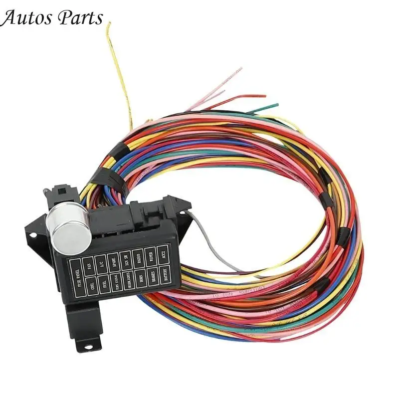 57BA 14 Circuit Universal Wire Harness 14 12v Street Hot Muscle Rod Wiring