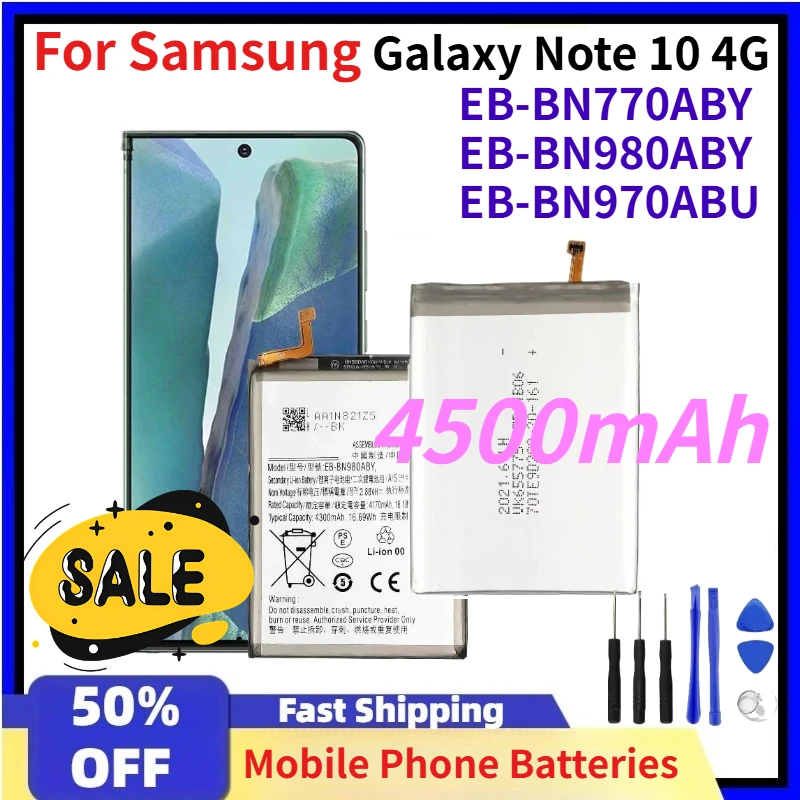 For Samsung Galaxy Note 10 4G N970 N970F N970U N970U1 10 5G N971 10 Lite N770 20 4G/5G N980 N981 Mobile Phone Batteries