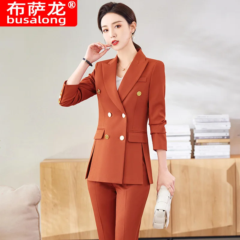 Women's Small Suit Jacket2024New Spring Business Formal Wear High Sense Fashion Leisure Suit Business Suit