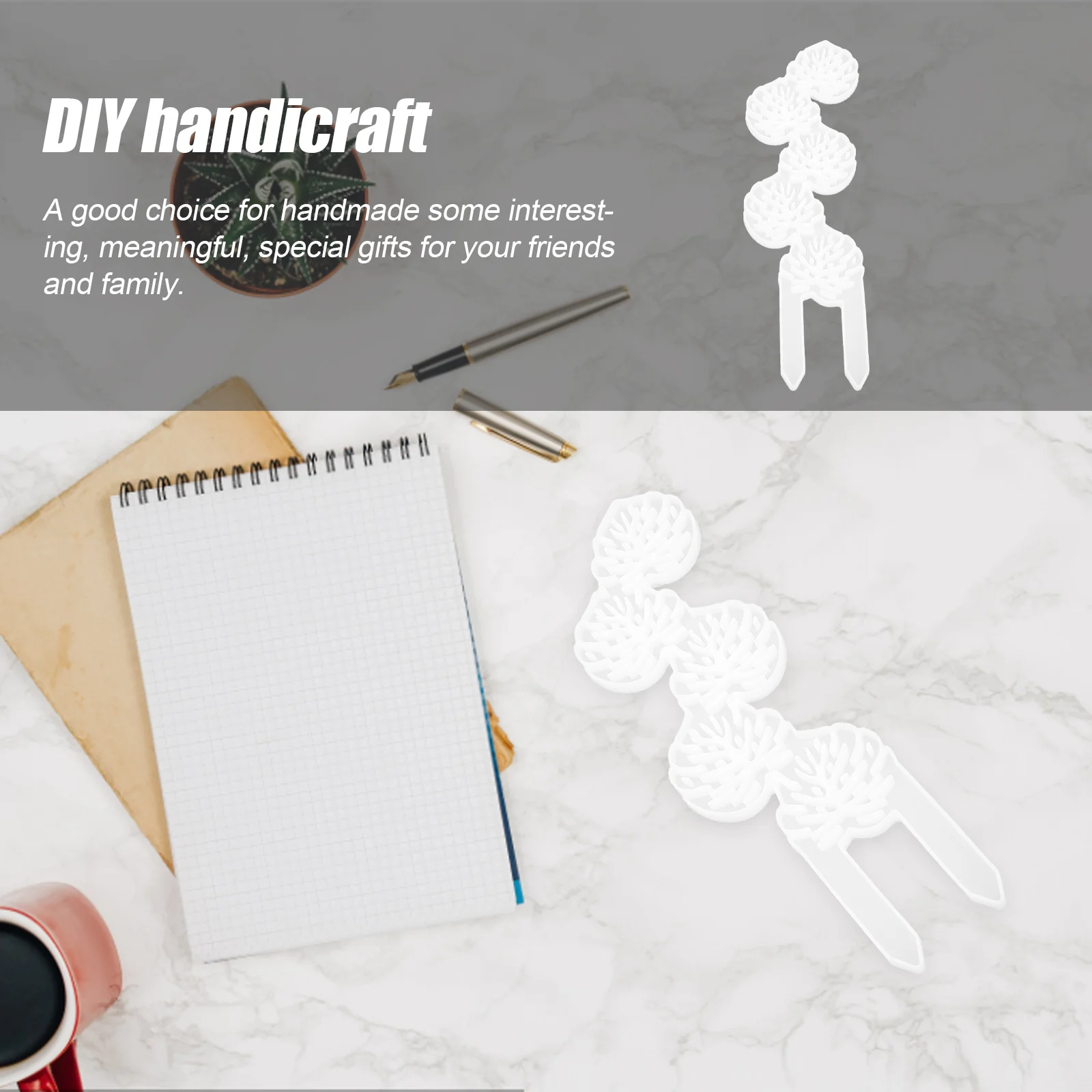 잎 모양 식물 라벨 실리콘 몰드 재사용 가능 내구성 쉬운 청소 DIY 에폭시 식물 표지판 몰드 에폭시 DIY 라벨 제작