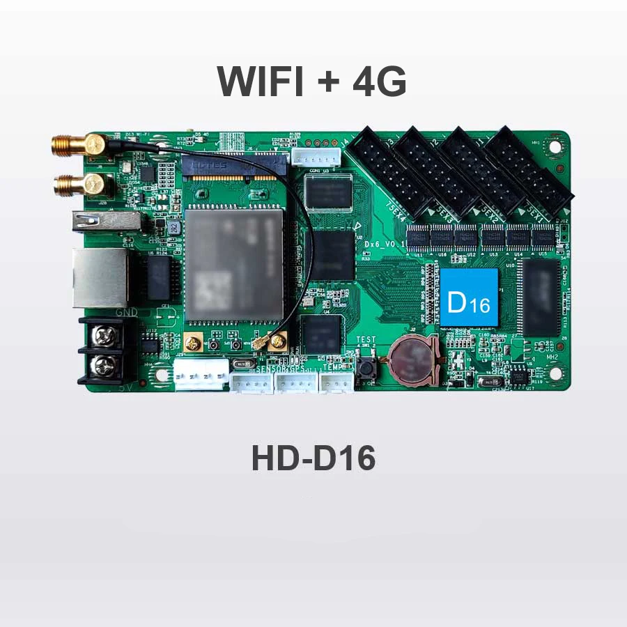 Huidu HD-D16 With WiFi 4xHUB75E Support Max 65,536 Pixels Full Color LED Display Control Card