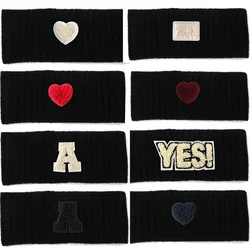 001X Fashion smiling face Headband  For Girls Hair Accessories knitted Headbands Headbands For Women letter patch Ear Headband