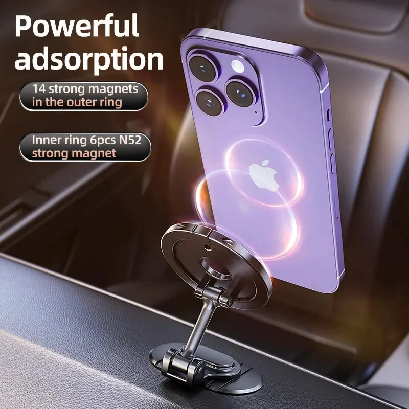 Magnetic Car Phone Holder Stand Magnet Car Mount GPS Mobile Support In Car Bracket for Macsafe iPhone 15 14 13 12 Samsung Xiaomi image 5