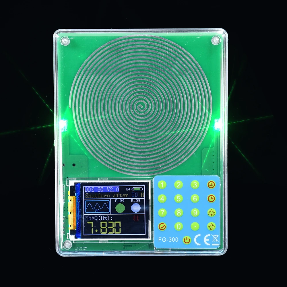 FG-300 DDS0.001Hz-200KHz 1,8-Zoll-Farbbildschirm-Signalgenerator für Sinuswelle, Rechteckwelle, Sägezahnwelle usw.