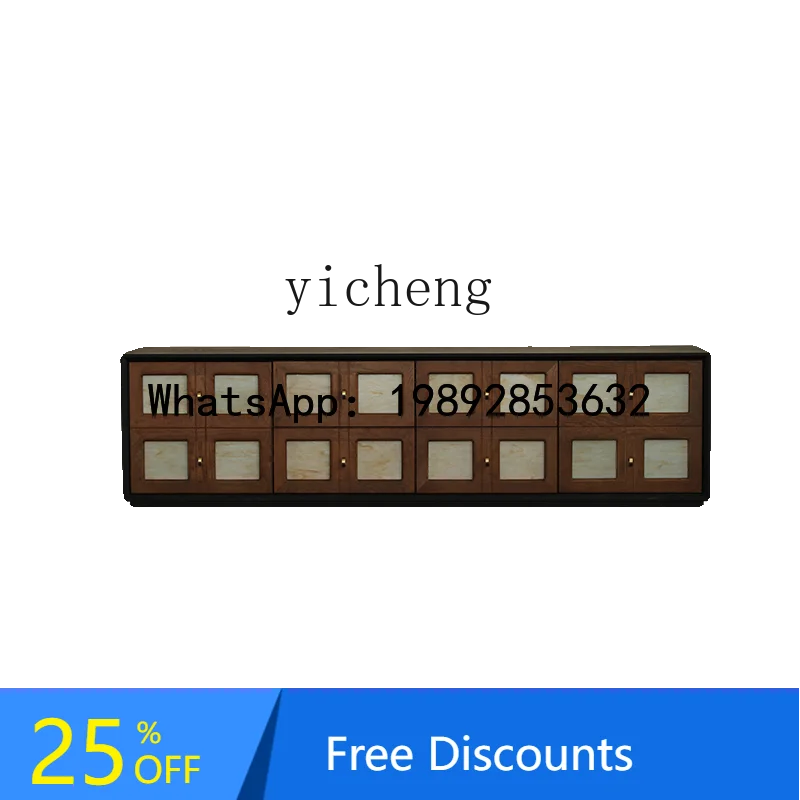 

medieval modern solid wood floor TV cabinet retro low cabinet living room audio-visual cabinet