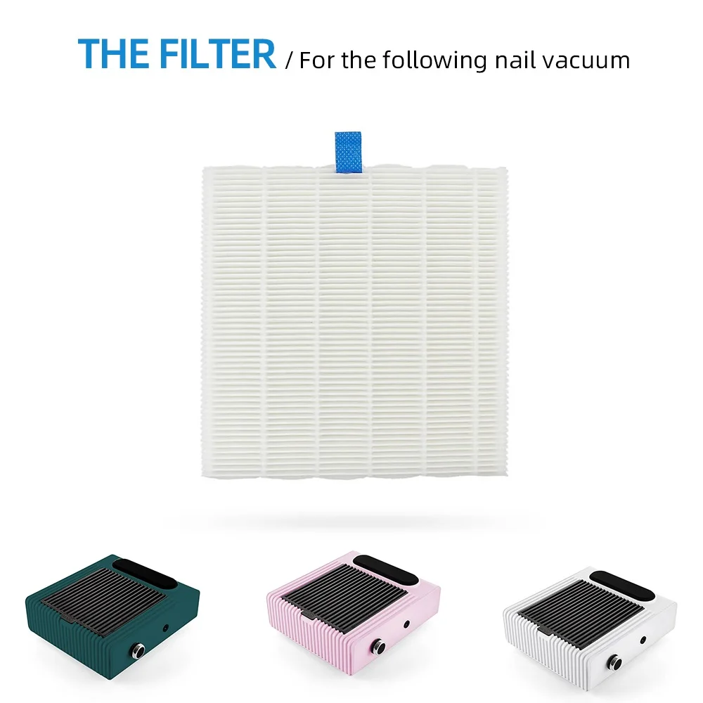 2PCS Nail Dust Collector Filters Nail Stofzuiger Fitter Nail Dust Stofzuiger Herbruikbare Filter Vervang Filters Plaat