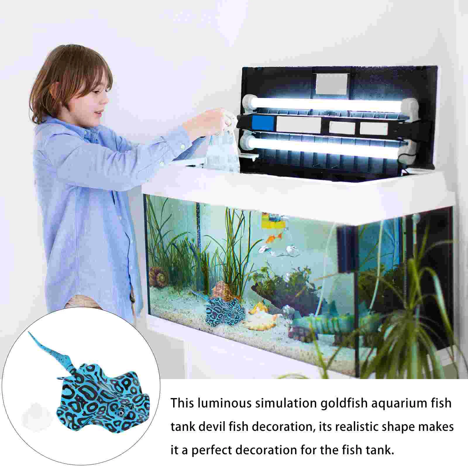 Artificial Fish Tank Ornament Landscaping Fake Aquarium Simulation Decorations Luminous Silicone Environmentally Friendly