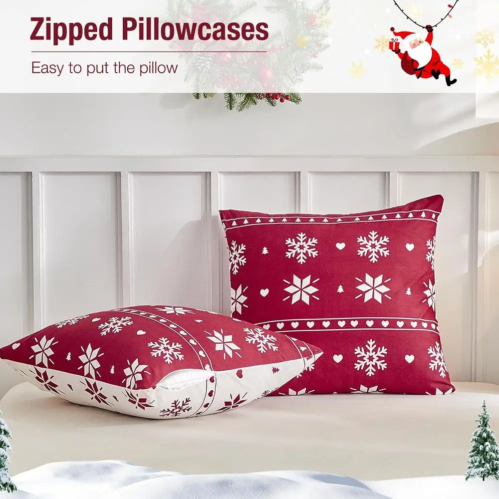 Conjunto de capa de edredão reversível Queen Size com zíper e laços de canto, 1 capa de edredom 90x90 polegadas + 2 fronhas