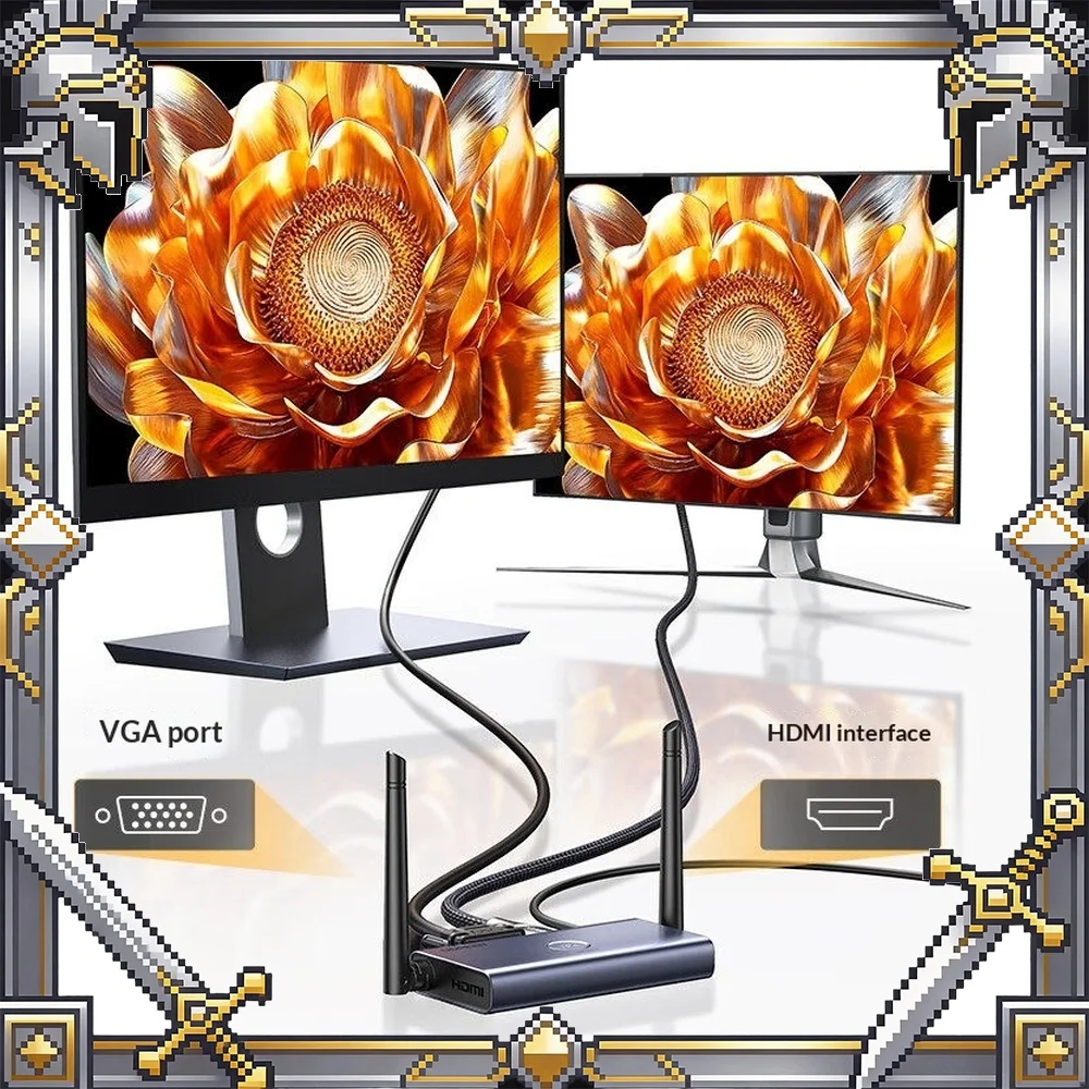 UGREEN S305 Wireless Presentation System 100m HDMI VGA 1080P 60Hz Point to Point Screen Mirroring