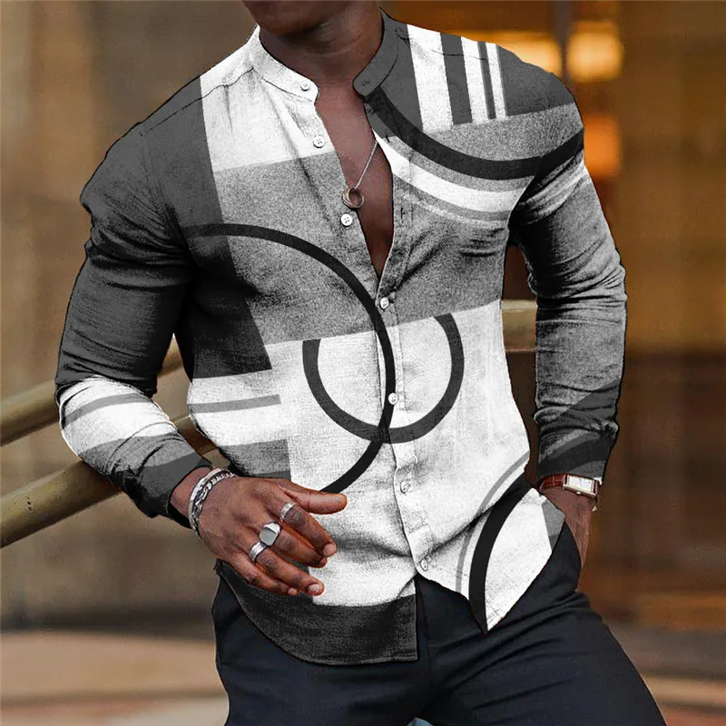 Music Series Youth Vitality College Style Stripe Stand Up Collar Top Shopping Style High Street Style Long Sleeve Shirt MB12