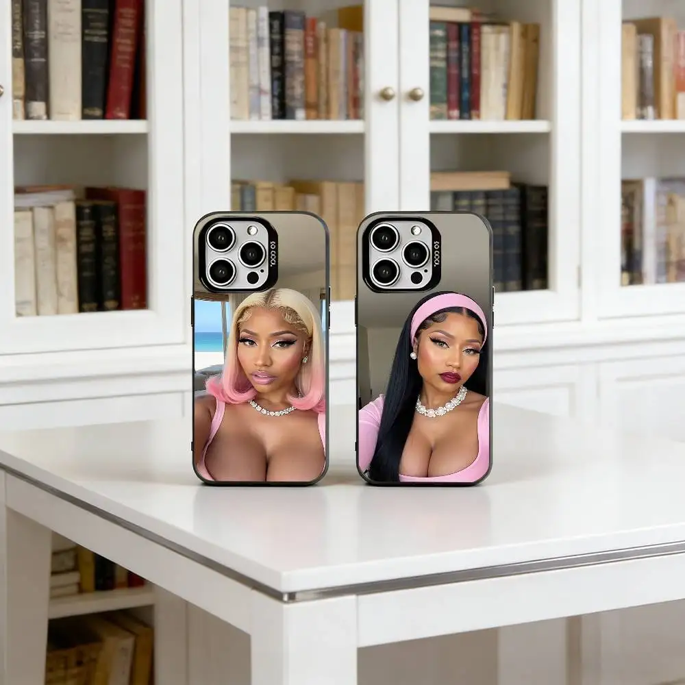 

Nicki Minaj Phone Case For iPhone 17,16,15,14,13,12,11 Plus,Pro Max,XS,Colorful Silver Black Cover