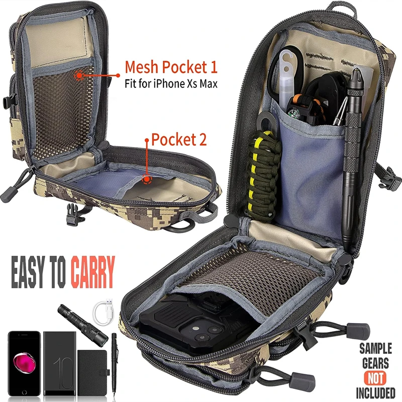 Neue 5 Farben taktische Tasche Militär Molle Hüfte Taille Edc Tasche Brieftasche Geldbörse Telefon halter Taschen Camping Wandern Jagd Gürtel tasche