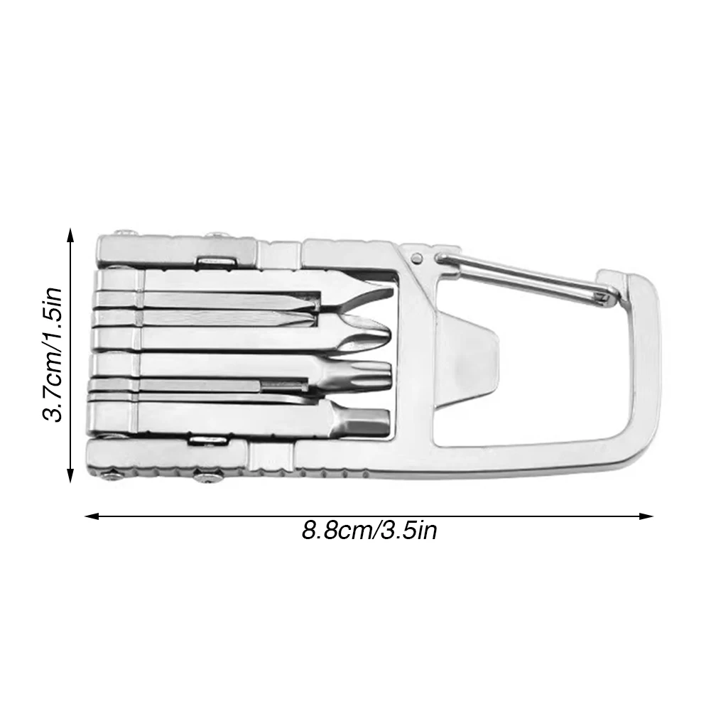 13 in 1 Multifunction Stainless Steel Tool Combination Folding Outdoor Tools Corkscrew Screwdriver Wrench Knife Knife Keychain