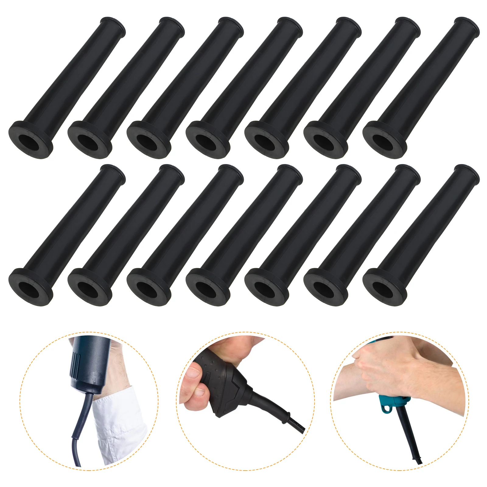 

20pcs Cable Management Sleeve Cord Organizer Rubber Cable Protector For Power Cords Wire Pet Resistant Durable Cord Hider For