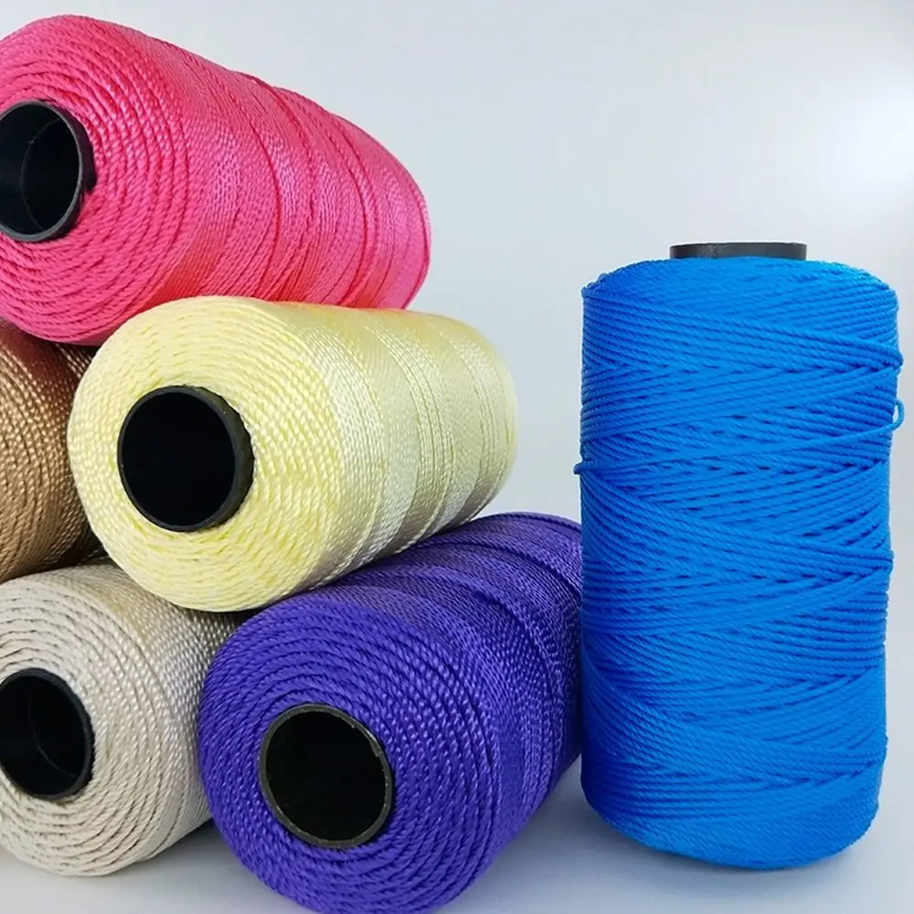 Sommerliches, leichtes Eisbaumwoll-Seidengarn zum Häkeln für DIY-Bastelarbeiten, Taschen, Hüte, Schuhe, Polypropylen-Garn, Häkelgarn, Kordel, 1,5 mm, 200 m – Detail 2