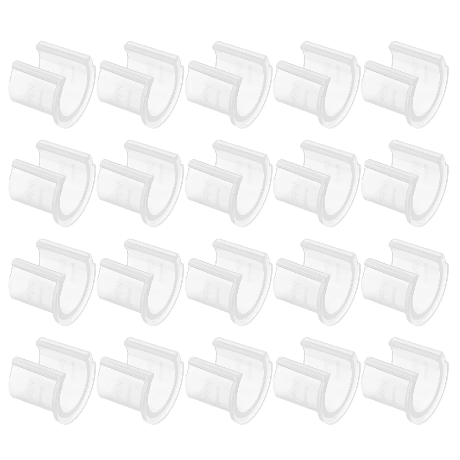 로션 병 잠금 디스펜서 펌프 클립 여행용 샴푸 펌프 액세서리용 플라스틱 용기 클립 20개