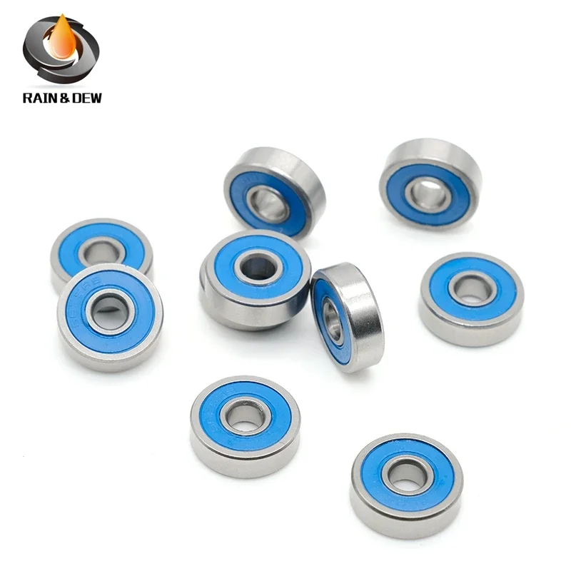 10pcs 686RS 6*13*5mm Bearing Steel Ball Bearing Steel 686-2RS Bearings Blue Rubber Sealed Miniature Mini Bearing 6X13X5 mm