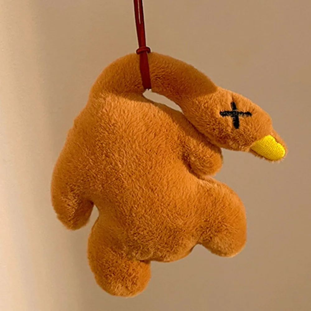 

Bag Hanging Stuffe Roast Duck Keychain Decoration Cartoon Big Goose Bag Pendant Creative Cute Roast Duck Key Ring Jewelry Gift