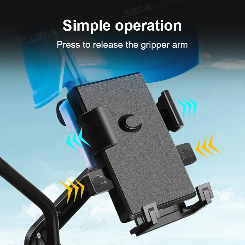 SEAMETAL 오토바이 소형 헬멧, 휴대폰 거치대, 자전거 핸드폰 거치대, 방수 햇빛가리개, 휴대폰용 충격 방지 헬멧
