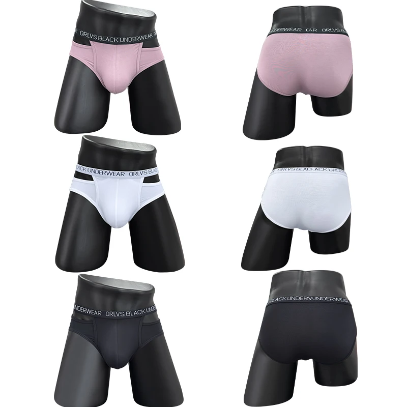 

4PCS Modal Soft Men Underwear High Quality Hip Raise Bikini Men Briefs Low Waist U convex Panties Male Underpants