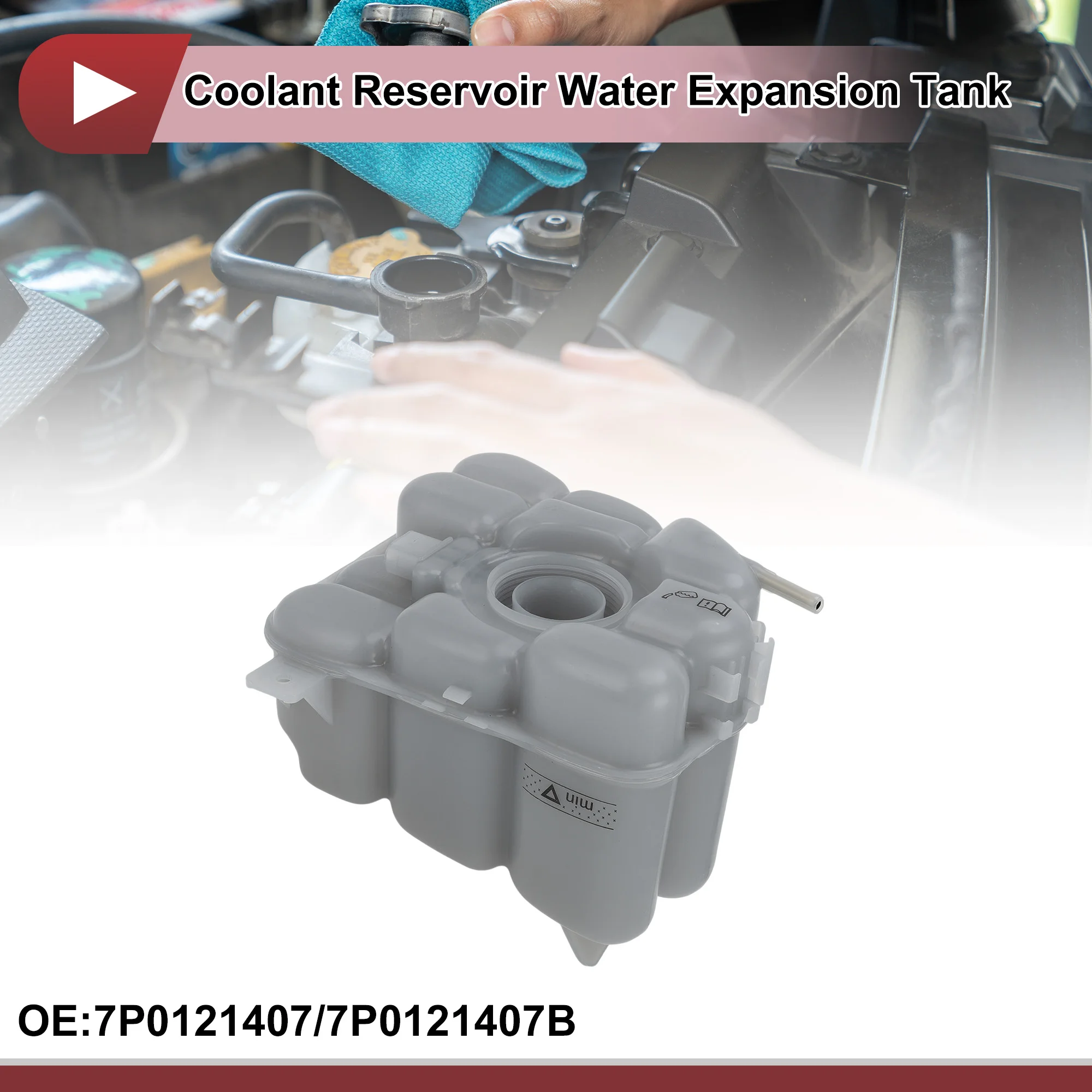 

UXCELL Расширительный перелив охлаждающей жидкости No 7P0121407 для Porsche Cayenne 2011-2018 гг.