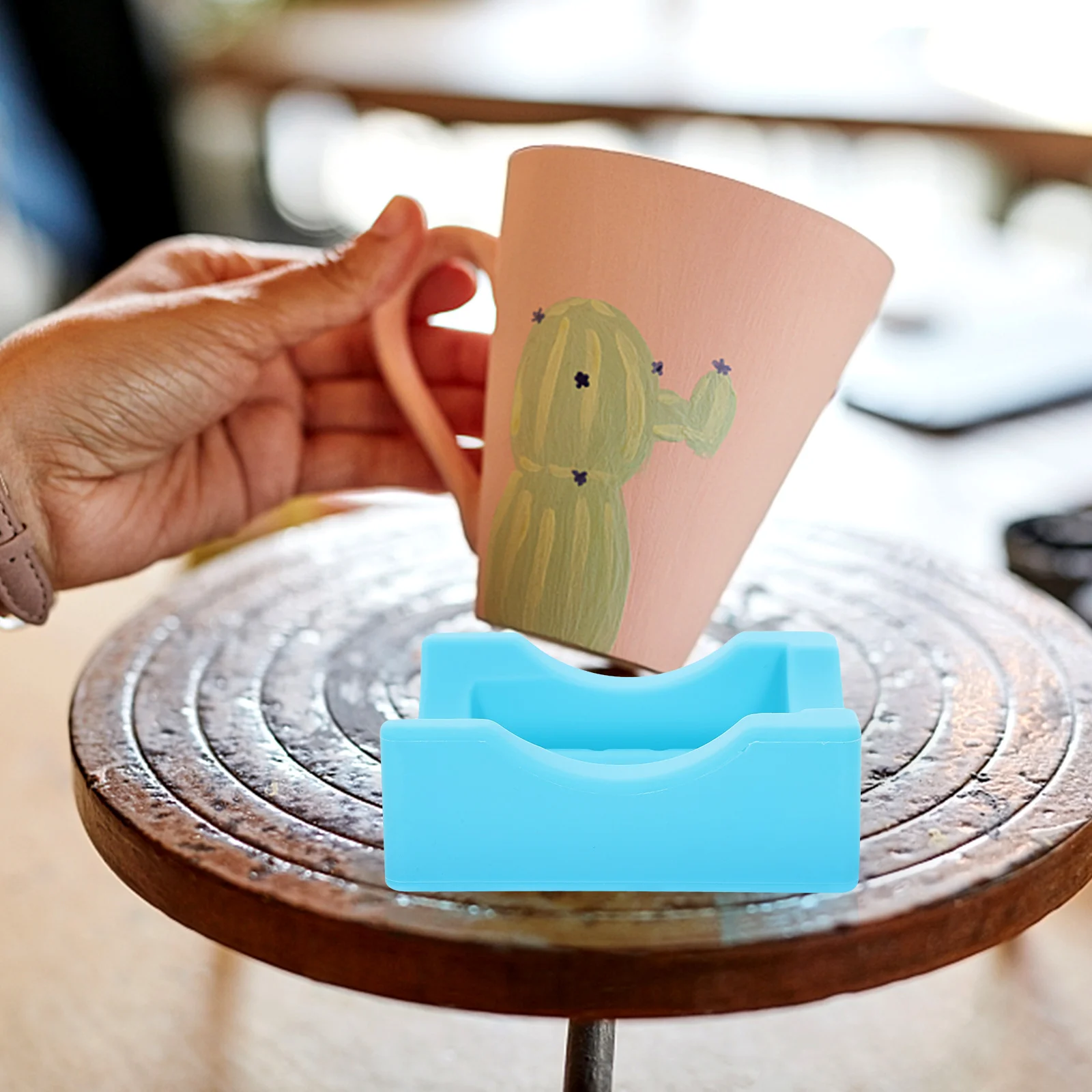 

Silicone Cup Cradle Durable Nonslip Tumbler Holder for DIY Crafting Cup Stand Reusable Silicone Tumbler Holder