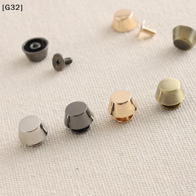 10Pcs  Alloy Bucket Shaped Foot Nails With Electroplated Surface And Wear Resistant Design Perfect For Bag Making Repair[G32]