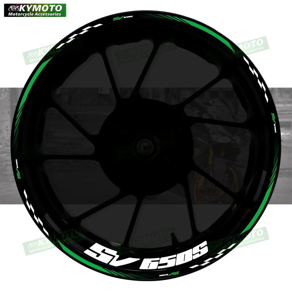 

For SV650S SV 650S motorcycle accessories 17 inch front and rear wheel decals hub reflective fairing rim stripe stickers