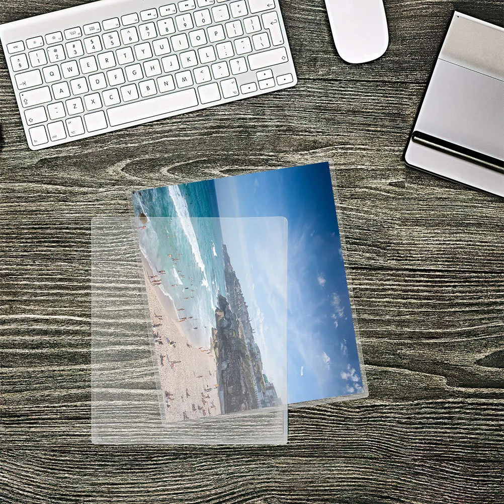 Fundas transparentes para tarjetas, hojas protectoras de fotos impermeables de PVC transparente para carteles, documentos, certificados, papel fotográfico, 8 Uds.