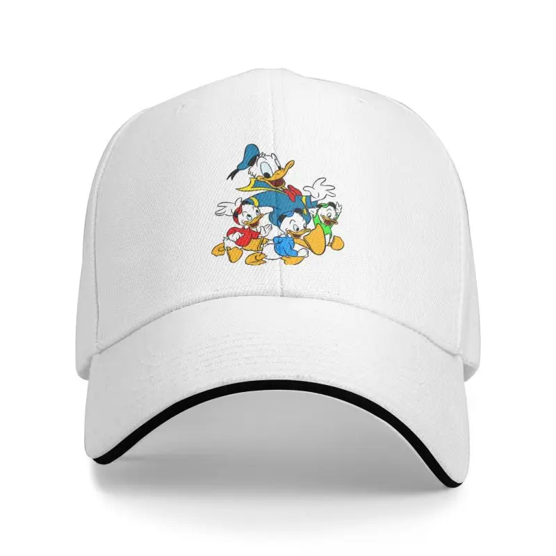 Custom Donald Duck Anime Baseball Cap for Women Men Adjustable Mickey Mouse Dad Hat Outdoor