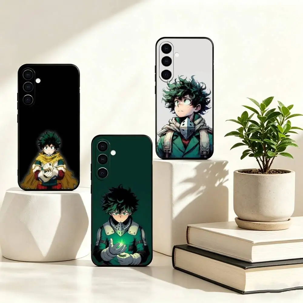 My Hero Academia Izuku Midoriya Phone Case Black Silicone Soft For Samsung Galaxy A73,A72,A71,A70,A53,A52,A51