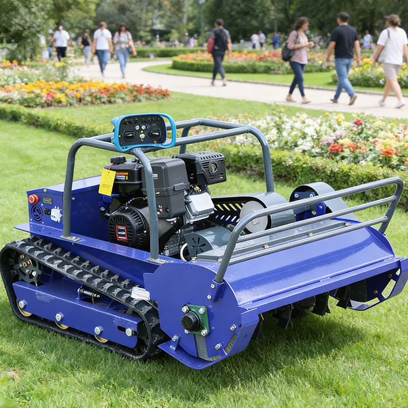 

Индивидуальная косилка для наклона, гусеничный вездеход, автономный робот с дистанционным управлением и нулевым вращением.