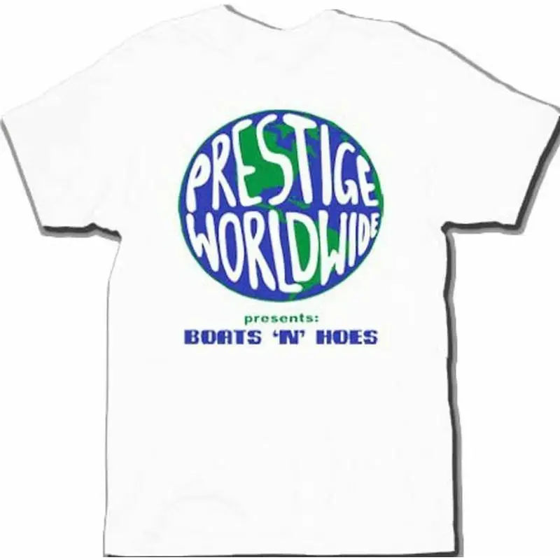 

Adult Step Brothers Prestige Worldwide Presents Boats 'N' Hoes White T-shirt Tee