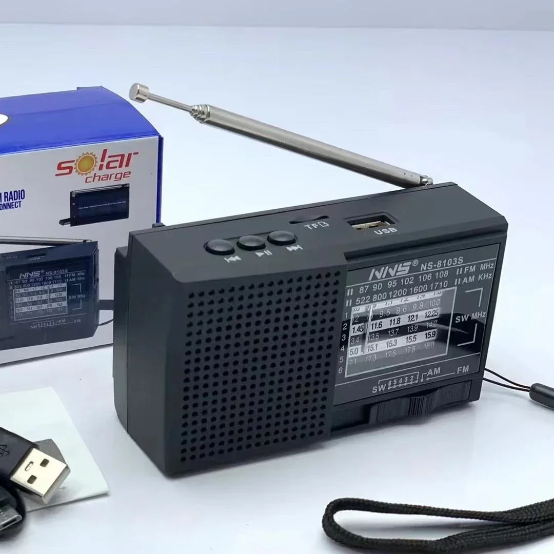 

Портативная солнечная панель NS-8103S для зарядки, с FM-радио и мини-колонкой