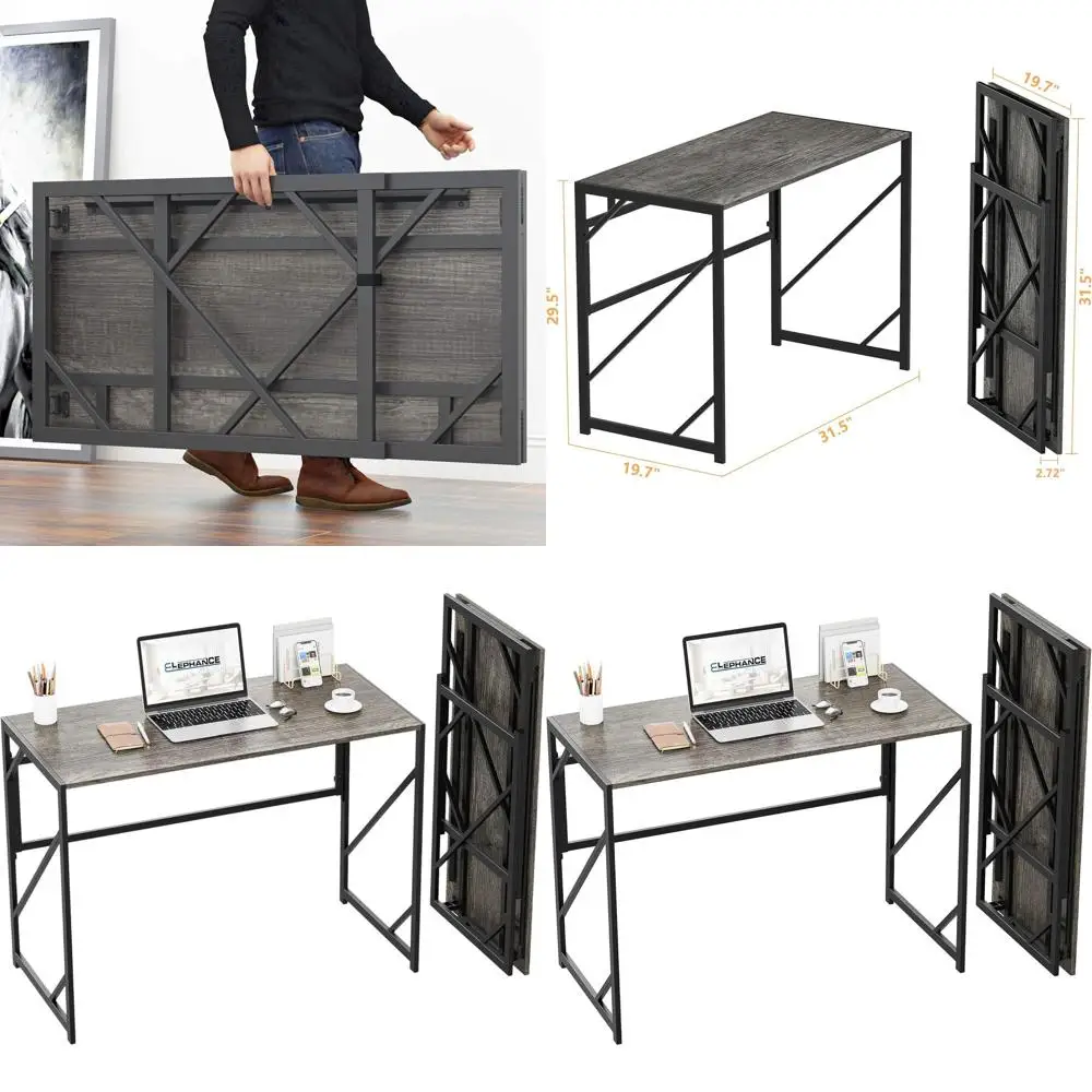 

Space-Saving Adjustable Desk for Home Office, Compact and Easy Assembly for Small Spaces