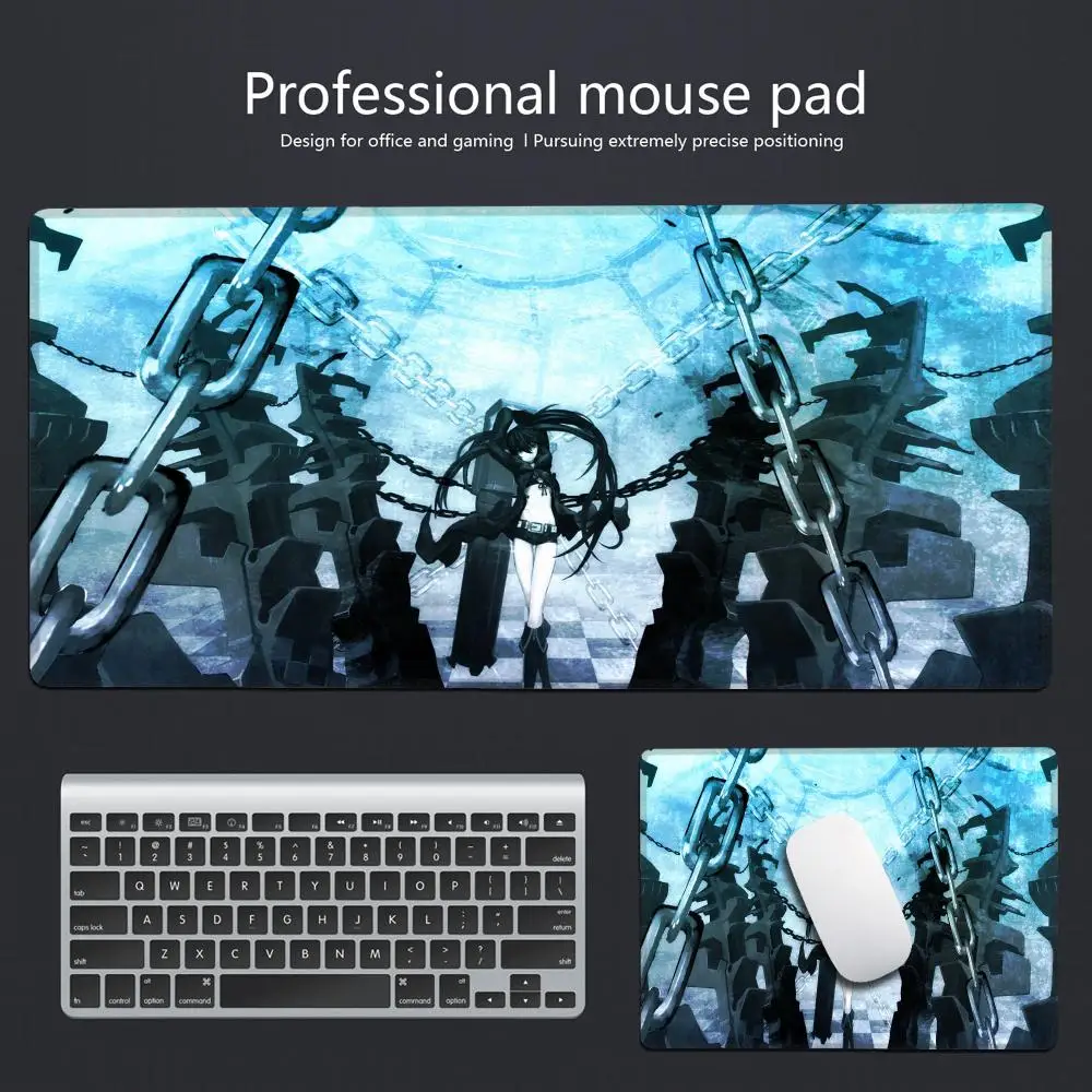 Black R-Rock S-Shooter Mouse Pad Desk Big Mouse Pad Cute HD Desk Pad Extended Gaming Keyboard Mat Large HYBXAXC XXL Game